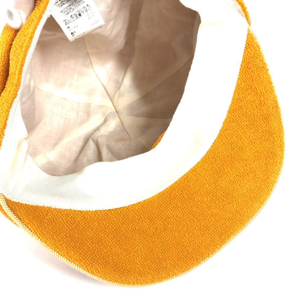 HERMES cap Cotton, Rayon Orange Hat cap cap Casquette Women 57 Used