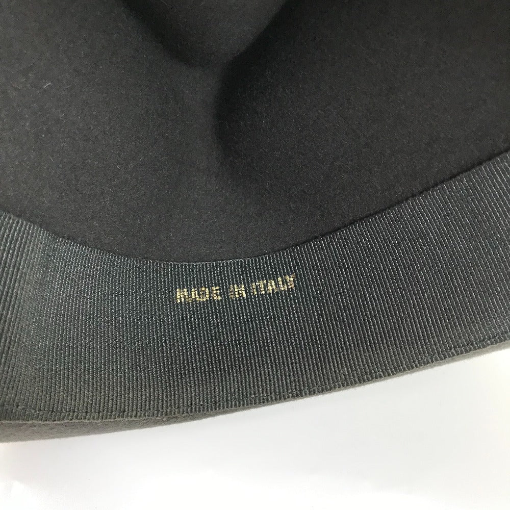 HERMES hat , Beaver Gray type Hat hat hat mens 56 Used