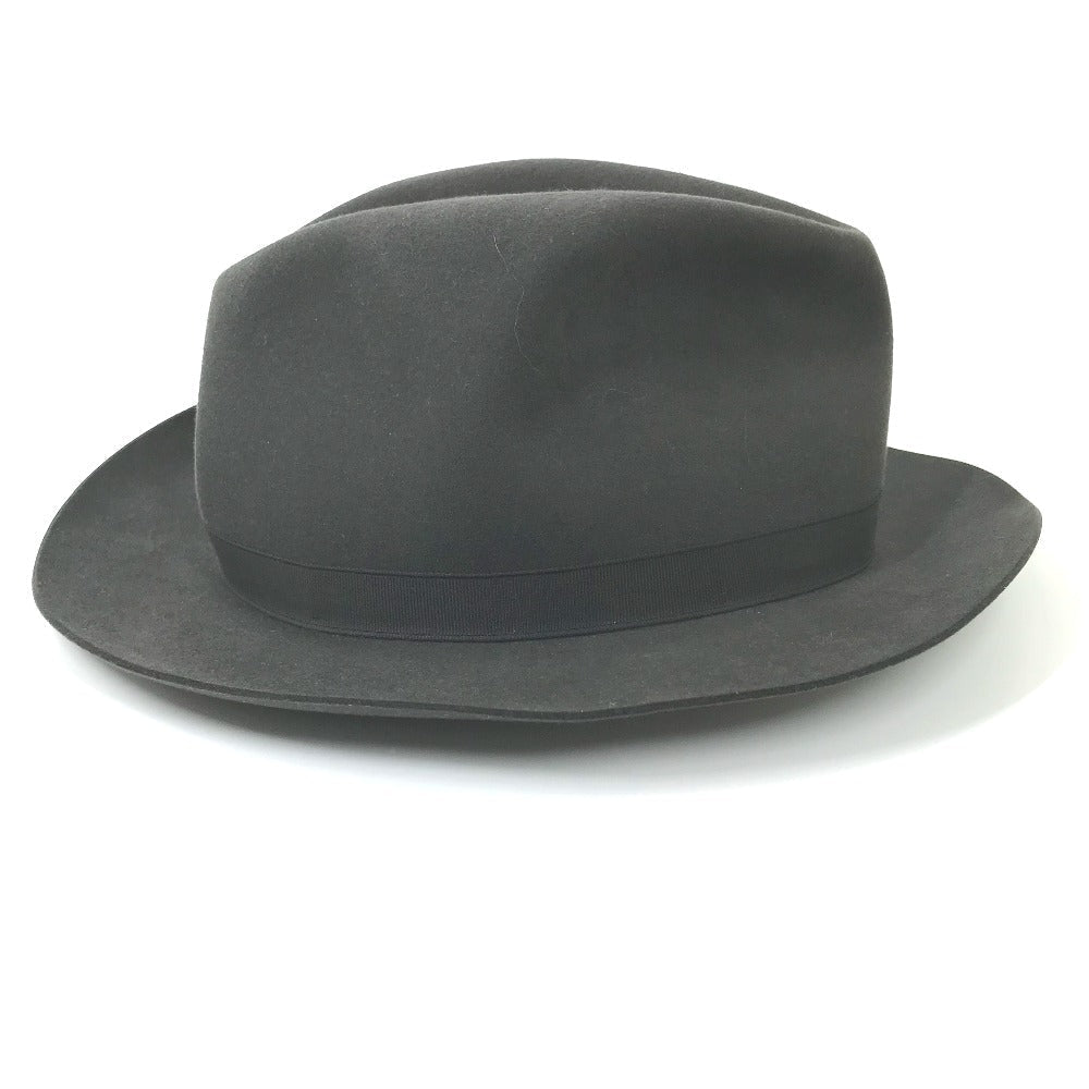 HERMES hat , Beaver Gray type Hat hat hat mens 56 Used