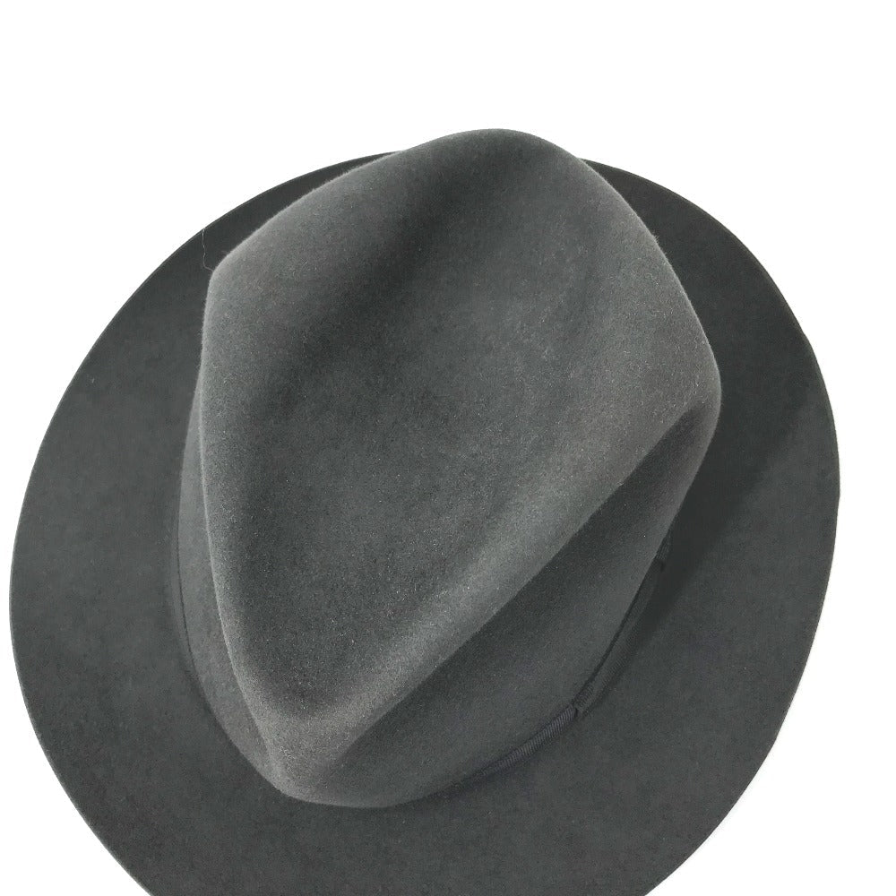 HERMES hat , Beaver Gray type Hat hat hat mens 56 Used
