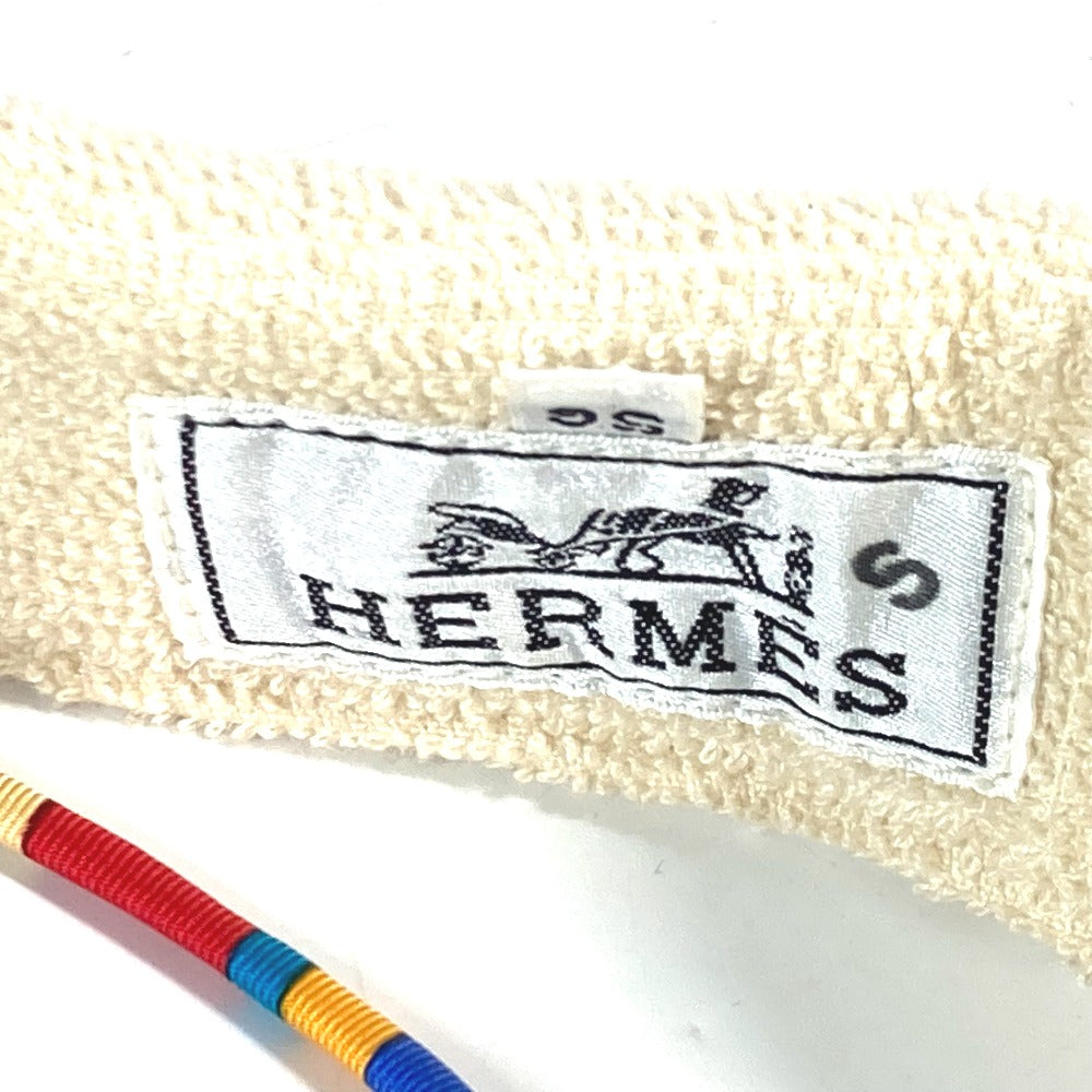 HERMES Sun visor cotton Ivorytype pile Women 56 Used