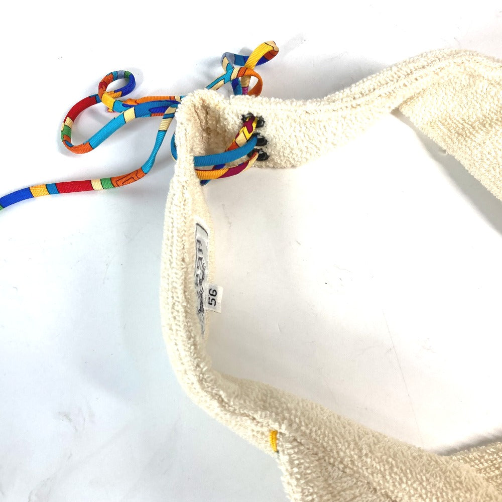 HERMES Sun visor cotton Ivorytype pile Women 56 Used