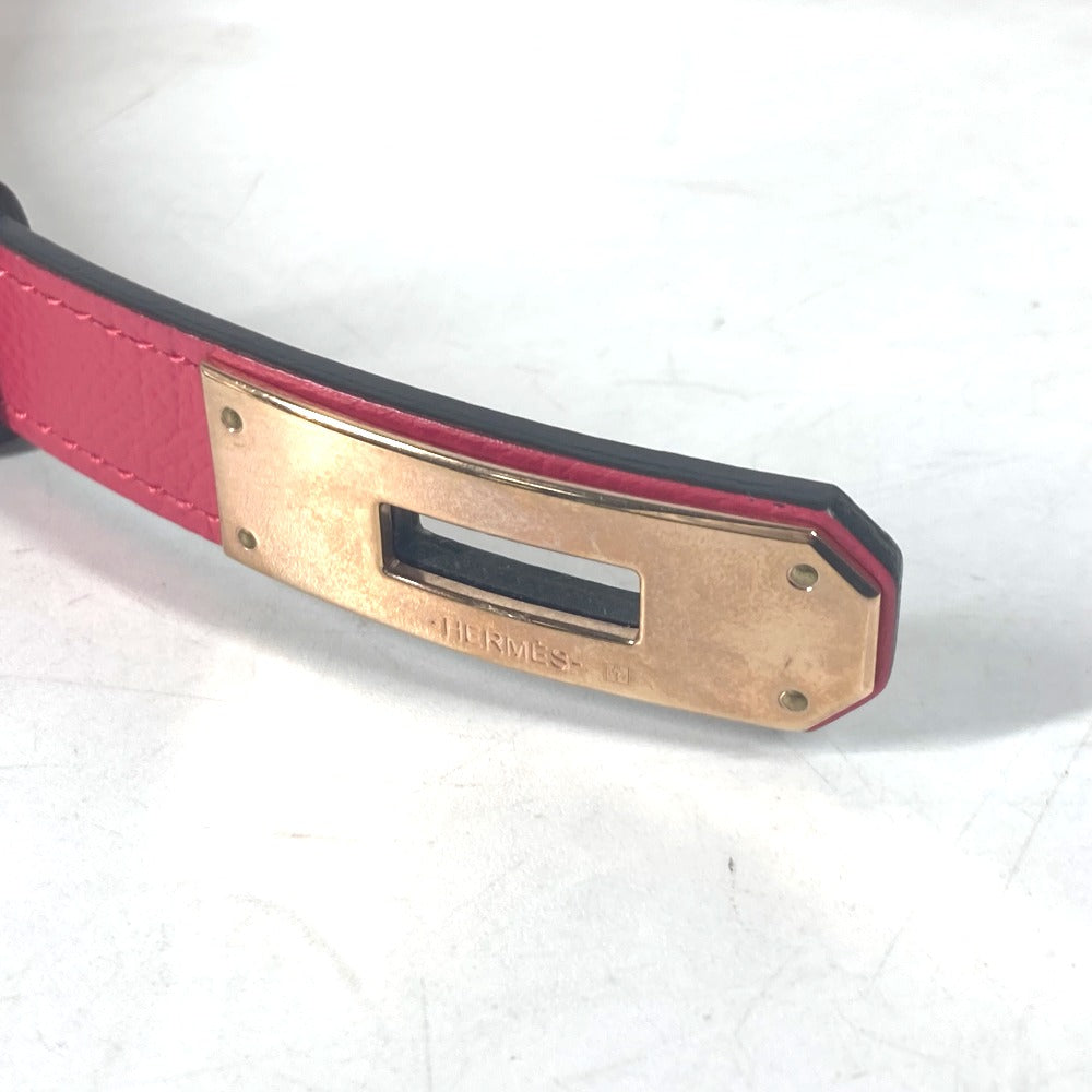 HERMES belt leather pink Kelly Belt Women Used
