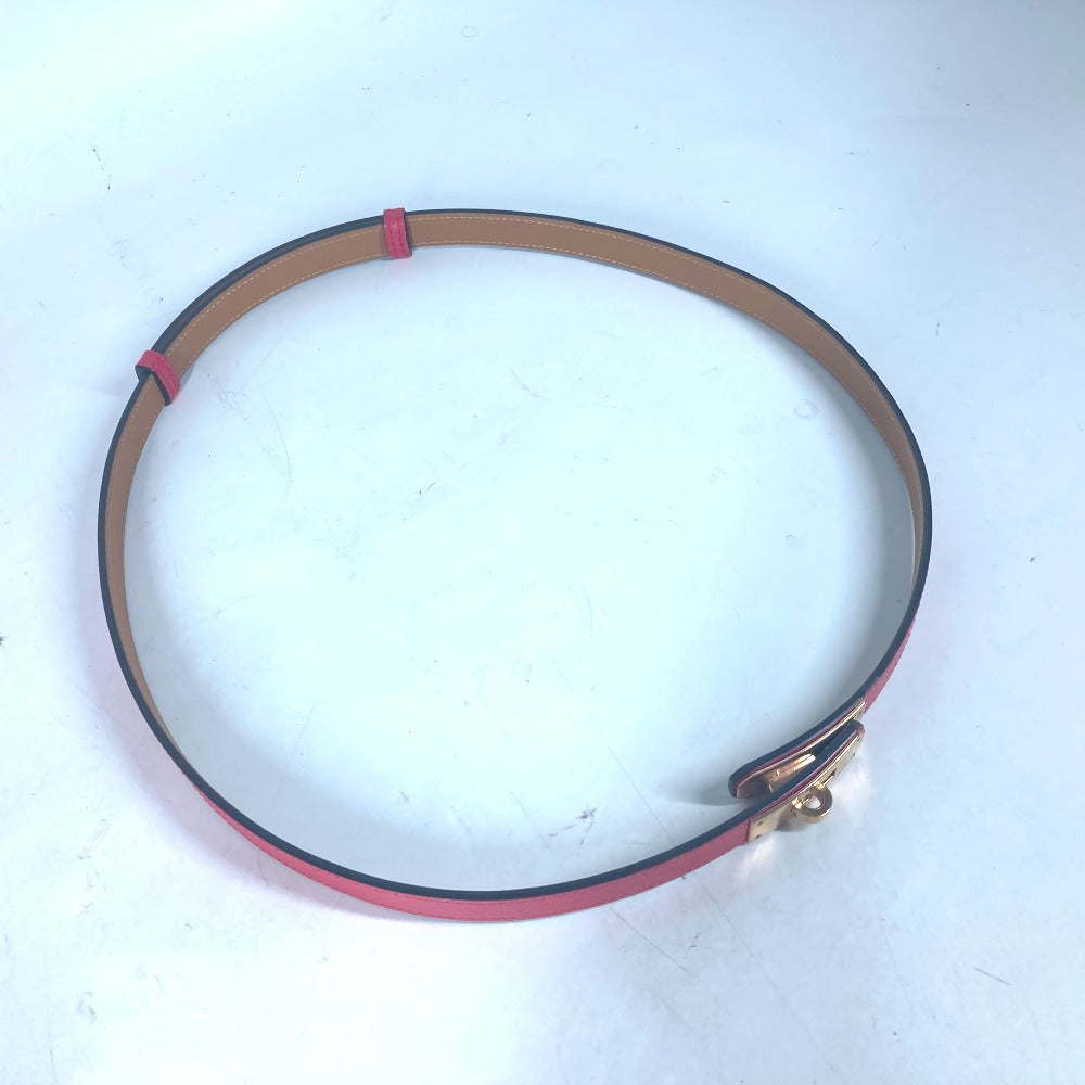 HERMES belt leather pink Kelly Belt Women Used