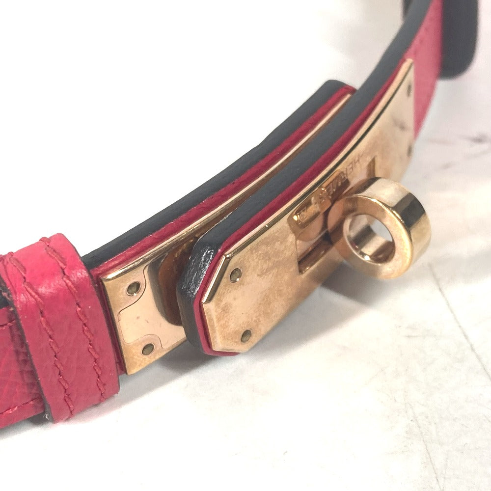 HERMES belt leather pink Kelly Belt Women Used