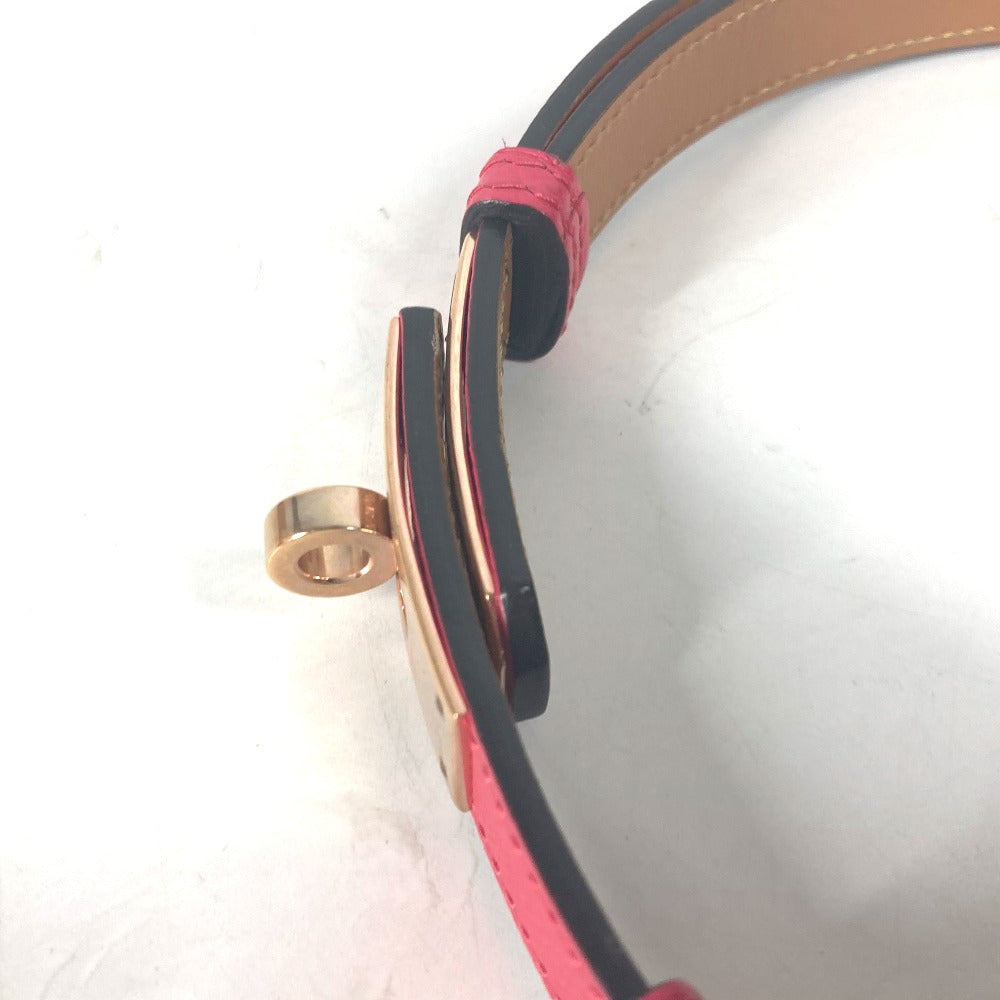 HERMES belt leather pink Kelly Belt Women Used