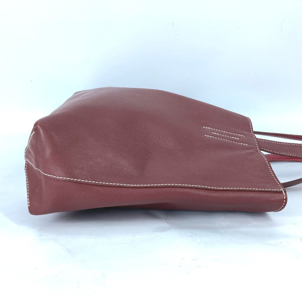 HERMES Tote Bag leather Red type Shoulder Bag Doble Sense 28