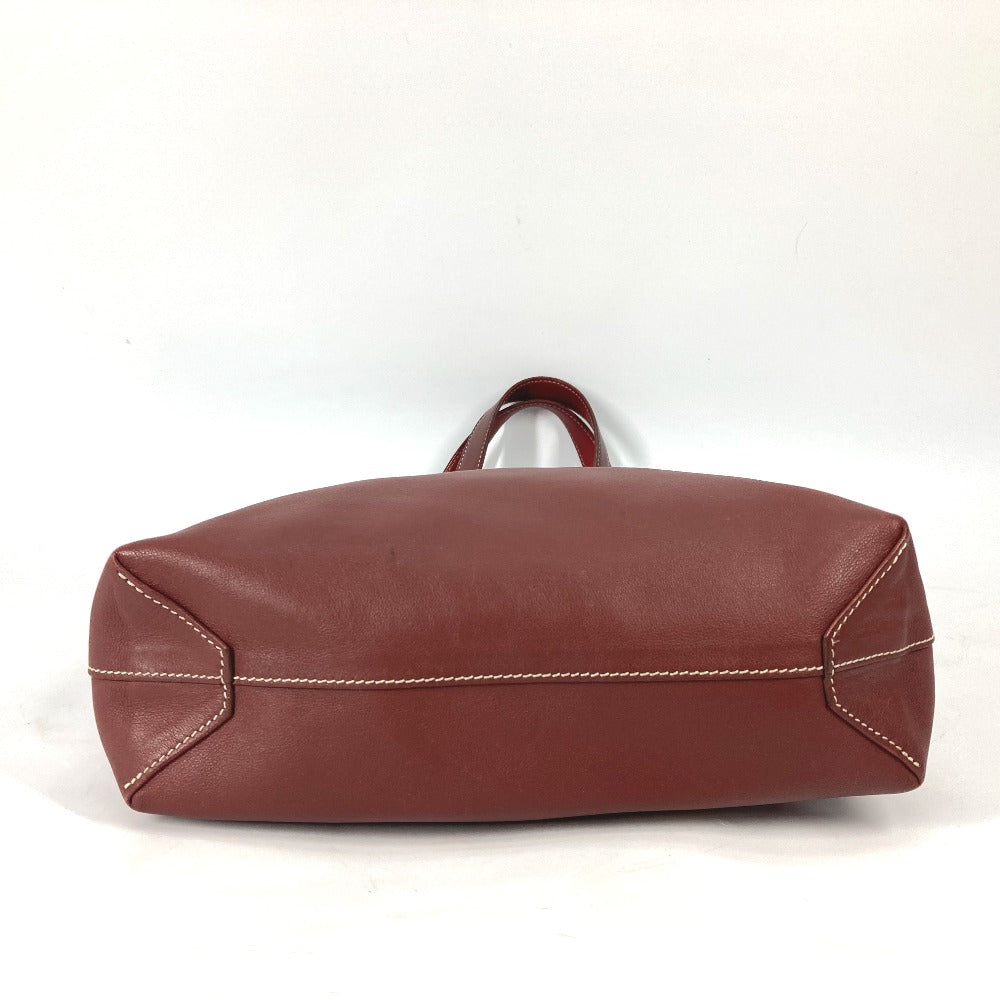 HERMES Tote Bag leather Red type Shoulder Bag Doble Sense 28