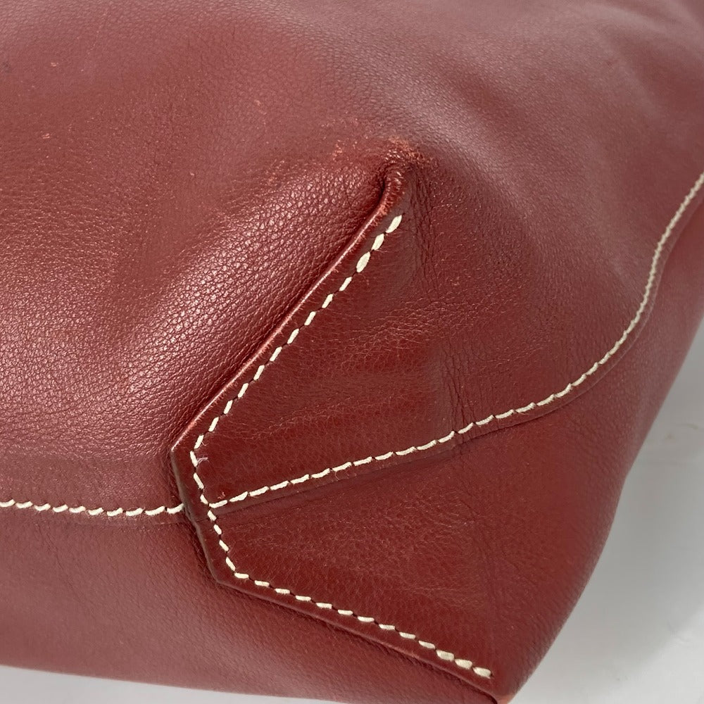 HERMES Tote Bag leather Red type Shoulder Bag Doble Sense 28
