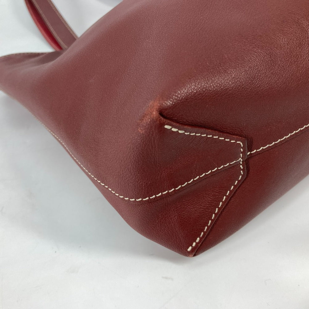 HERMES Tote Bag leather Red type Shoulder Bag Doble Sense 28