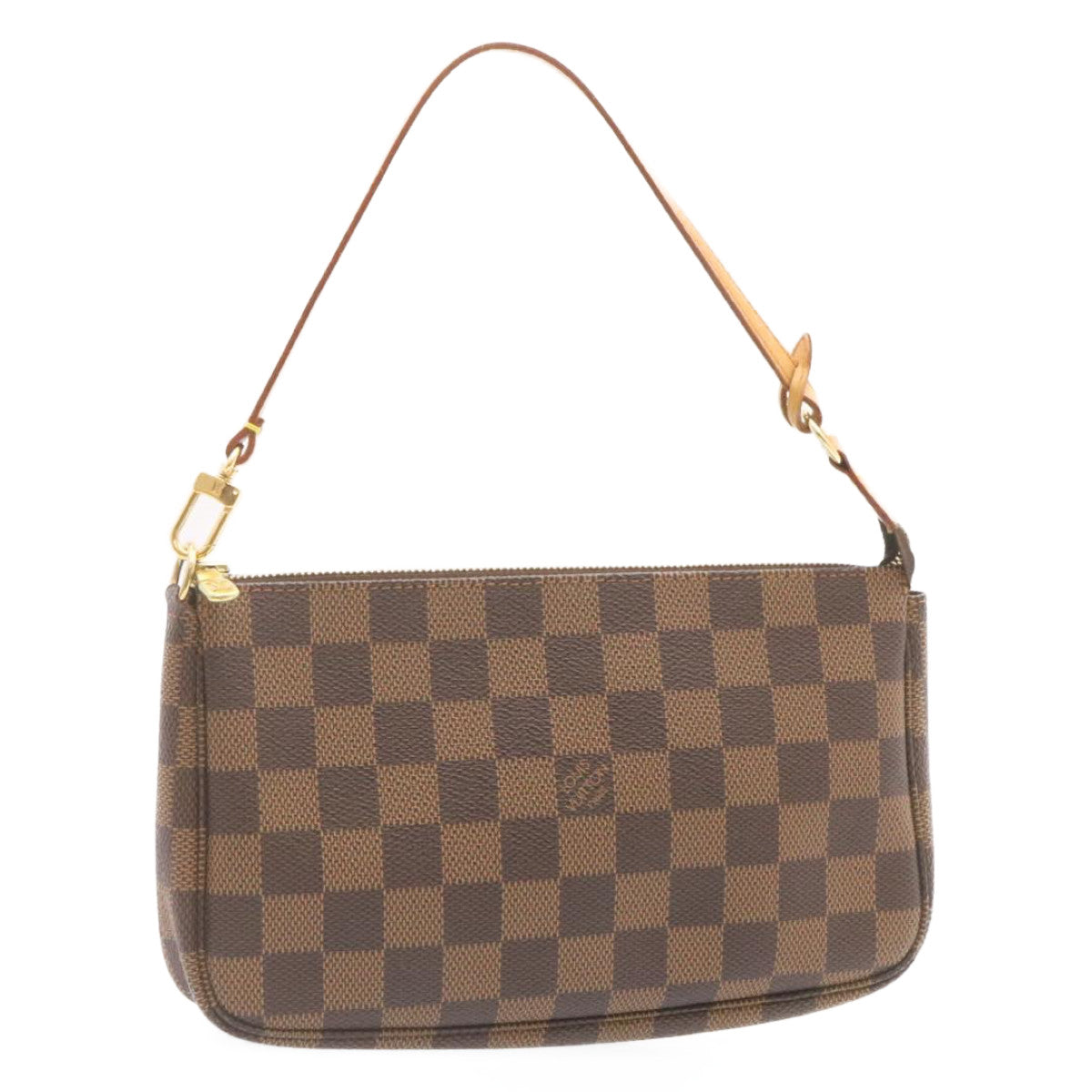 LOUIS VUITTON Damier Ebene Pochette 100th Accessoires Pouch N41206 Auth 25208A