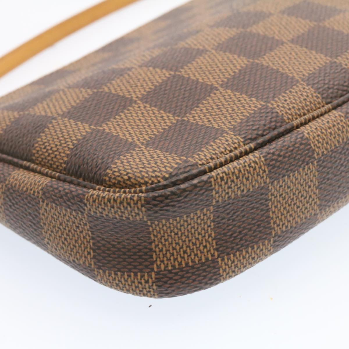 LOUIS VUITTON Damier Ebene Pochette 100th Accessoires Pouch N41206 Auth 25208A