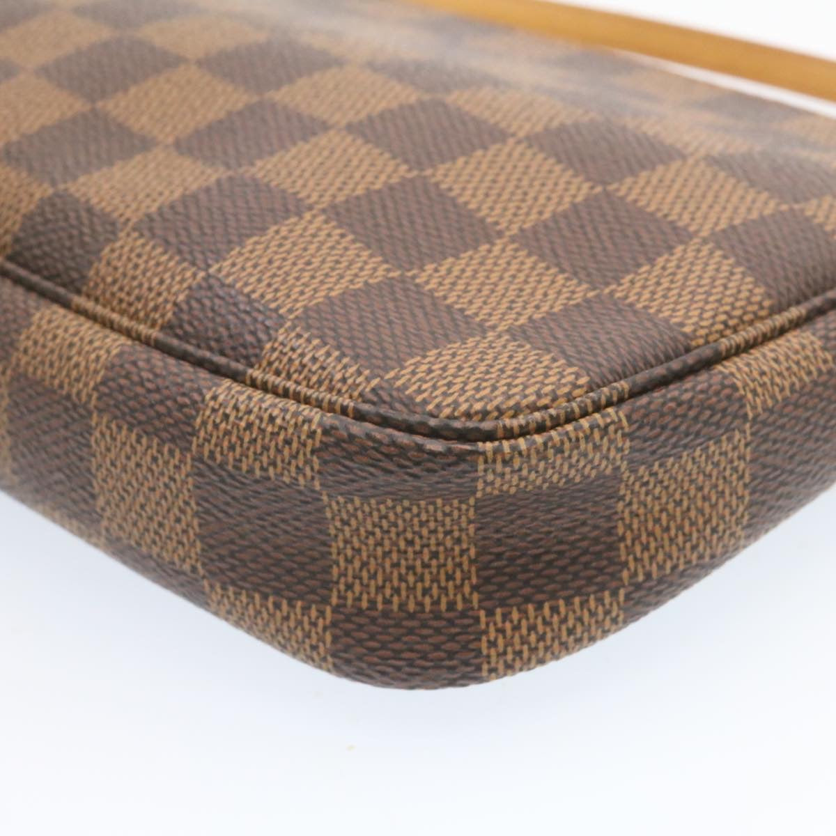 LOUIS VUITTON Damier Ebene Pochette 100th Accessoires Pouch N41206 Auth 25208A