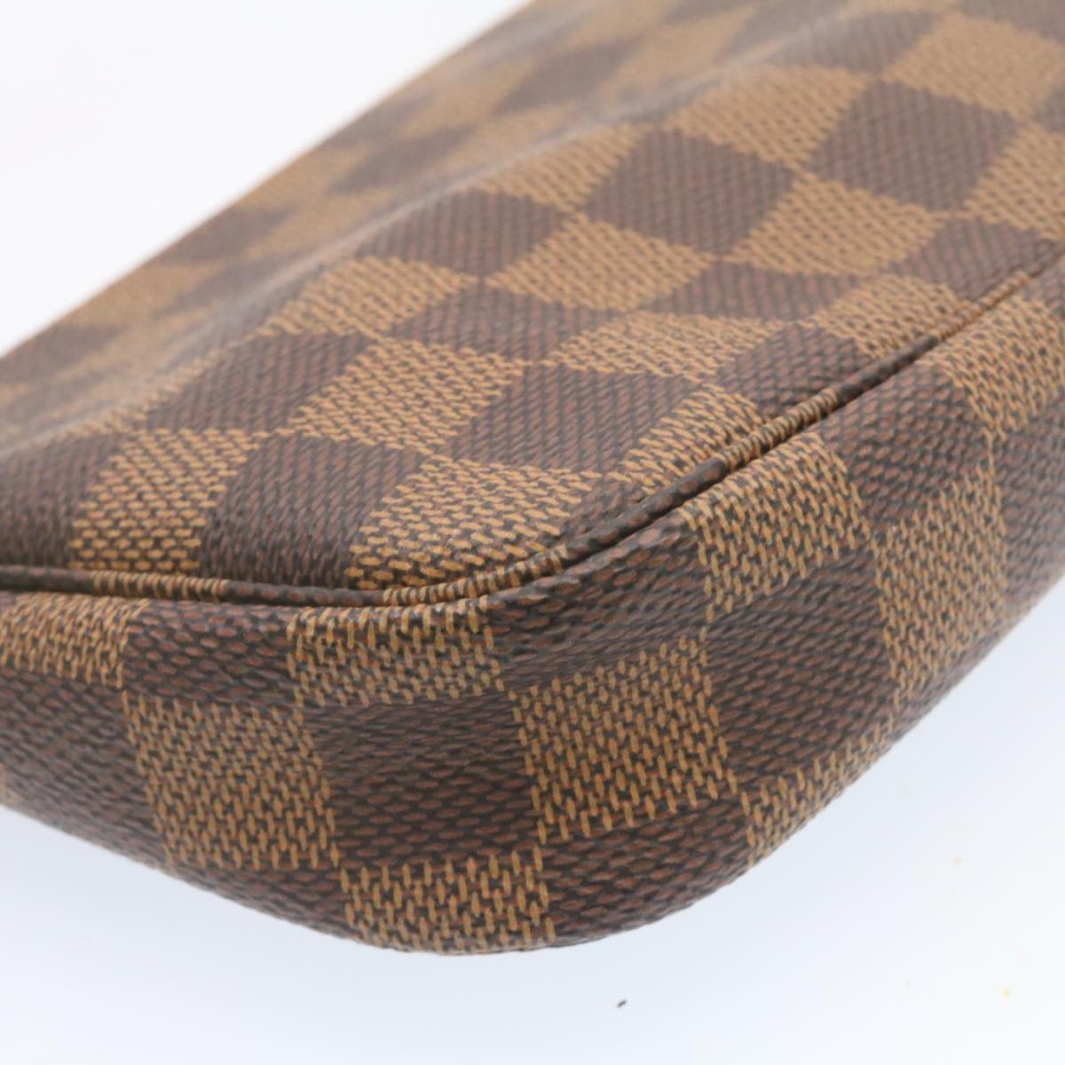 LOUIS VUITTON Damier Ebene Pochette 100th Accessoires Pouch N41206 Auth 25208A
