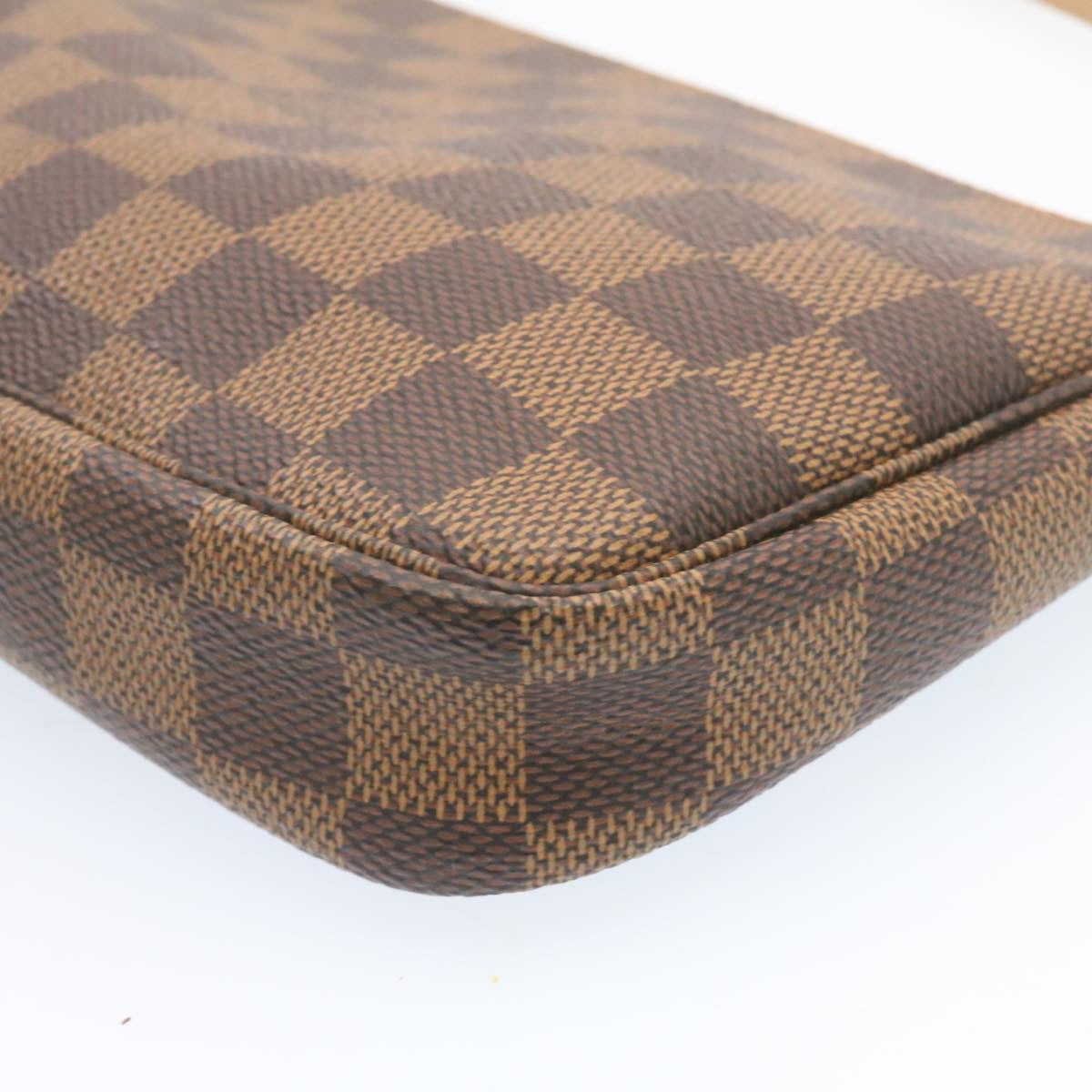 LOUIS VUITTON Damier Ebene Pochette 100th Accessoires Pouch N41206 Auth 25208A