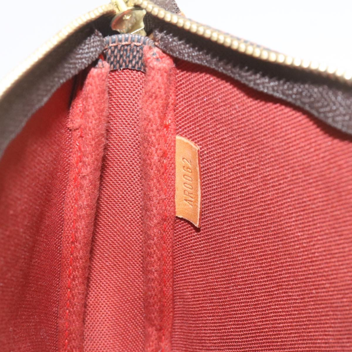 LOUIS VUITTON Damier Ebene Pochette 100th Accessoires Pouch N41206 Auth 25208A