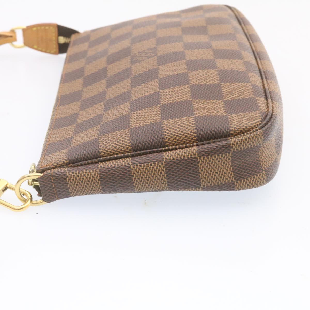 LOUIS VUITTON Damier Ebene Pochette 100th Accessoires Pouch N41206 Auth 25208A