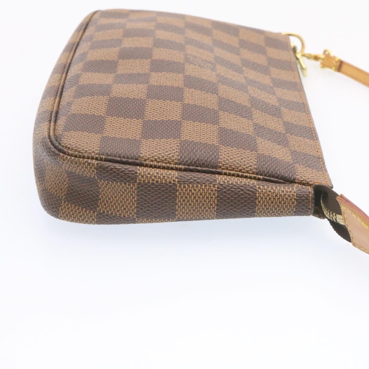 LOUIS VUITTON Damier Ebene Pochette 100th Accessoires Pouch N41206 Auth 25208A