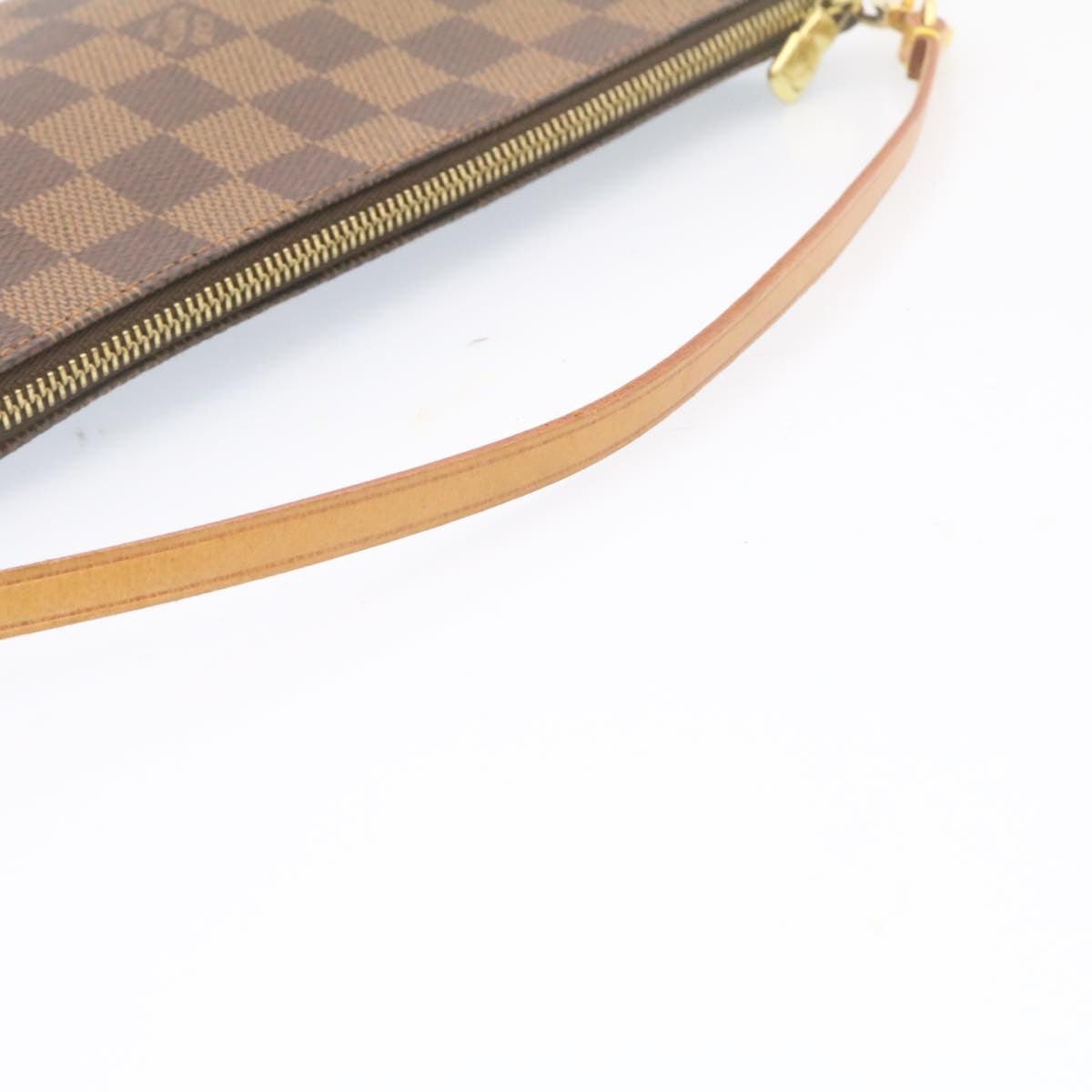 LOUIS VUITTON Damier Ebene Pochette 100th Accessoires Pouch N41206 Auth 25208A