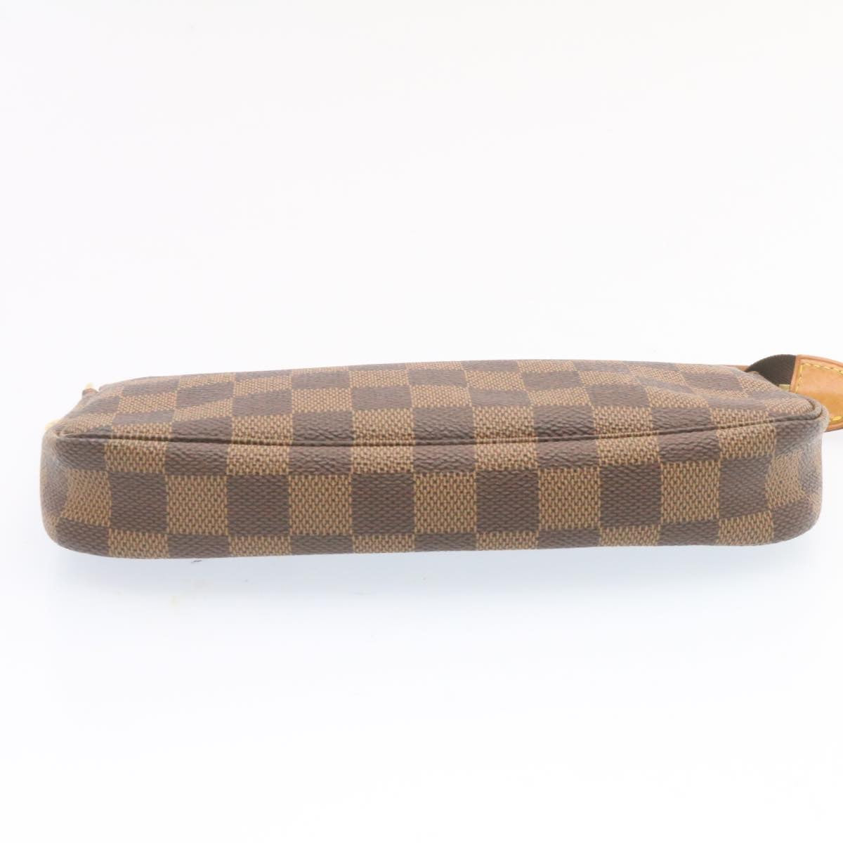 LOUIS VUITTON Damier Ebene Pochette 100th Accessoires Pouch N41206 Auth 25208A