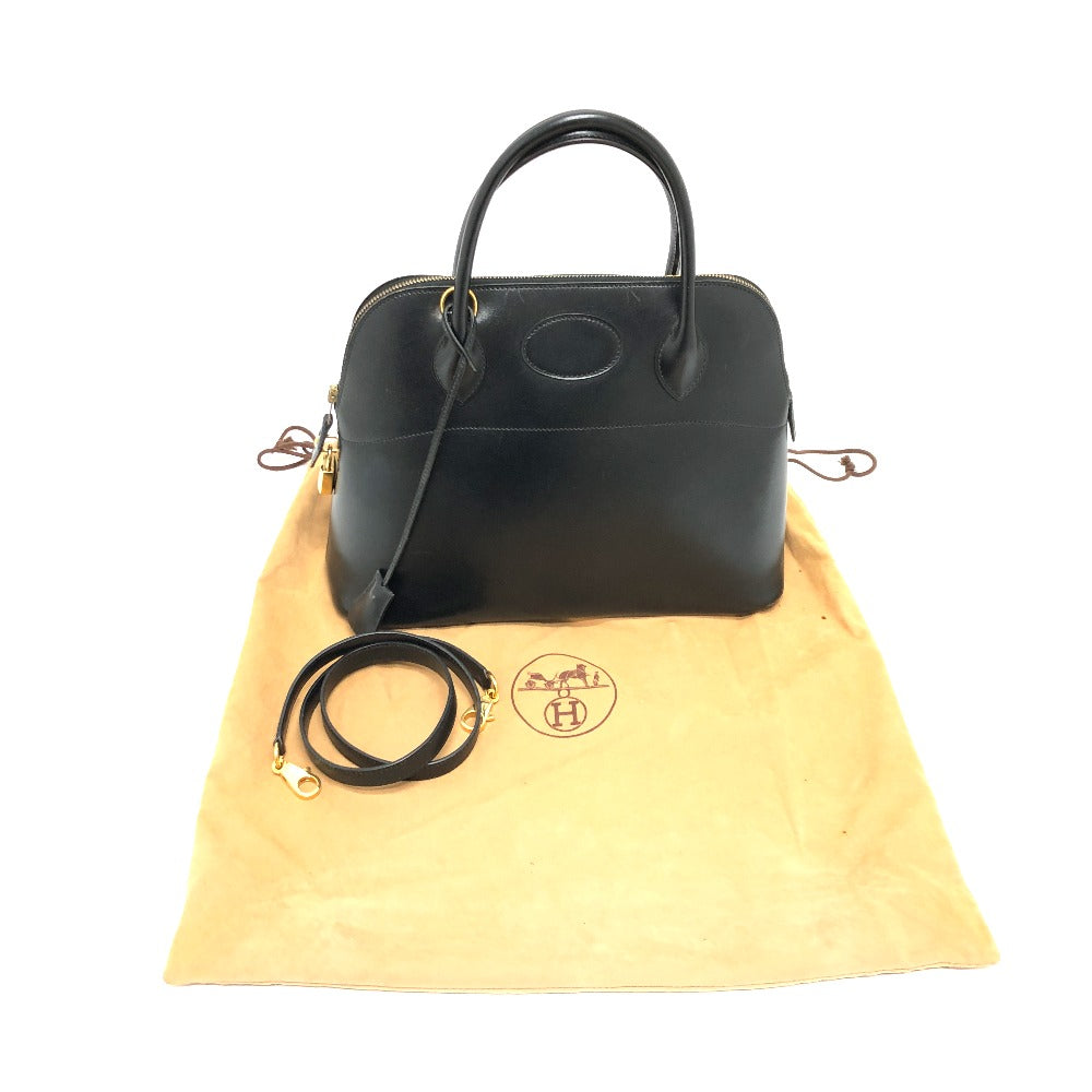 HERMES Handbag Box scarf black Bored 31 Women Used