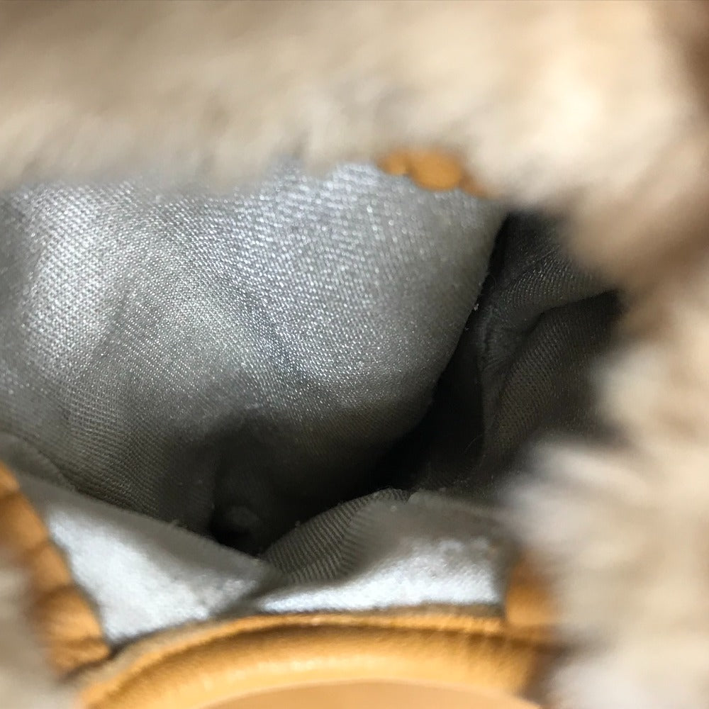 HERMES Glove leather Beige type Cadena Charm Princess 6.5