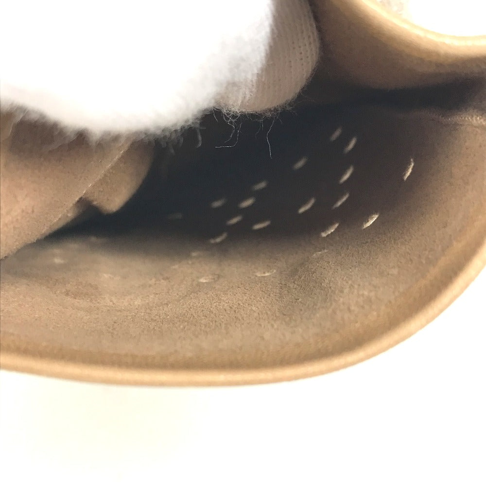 HERMES gloves leather beige Punching logo 7