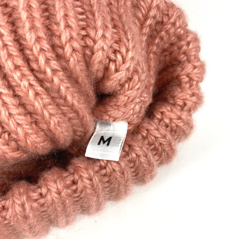 HERMES gloves Cashmere, Mohair pink Serie logo gloves M