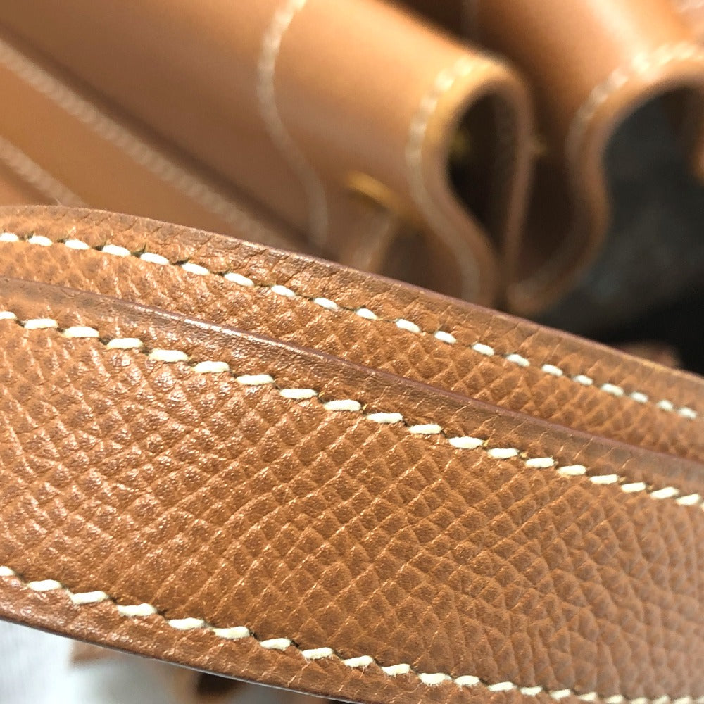 HERMES Shoulder Bag Epsom Brown Market GM