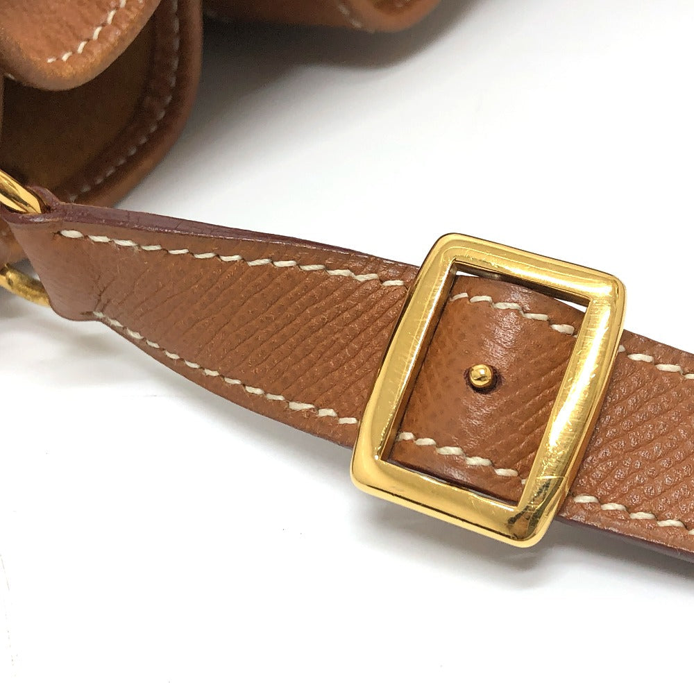 HERMES Shoulder Bag Epsom Brown Market GM