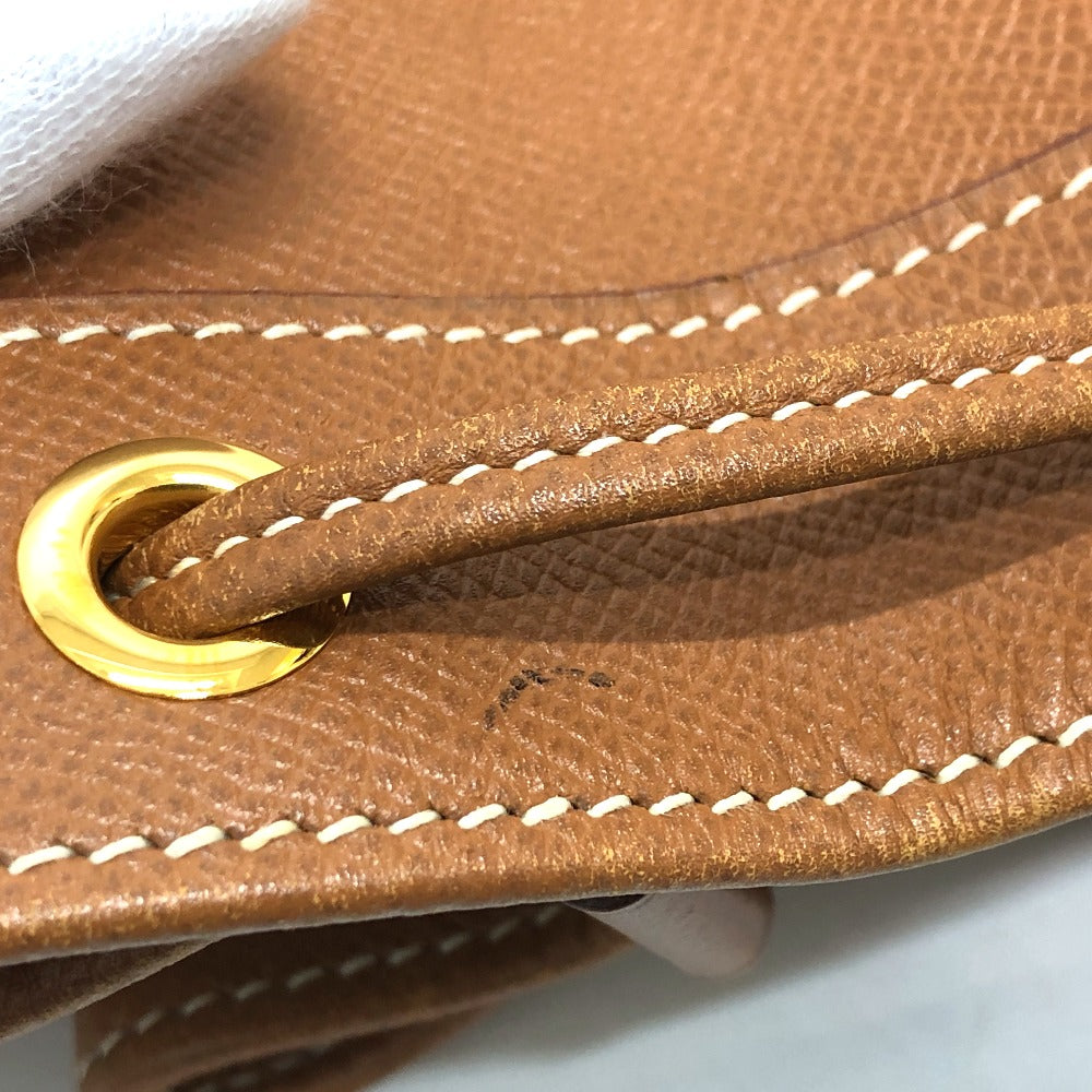 HERMES Shoulder Bag Epsom Brown Market GM