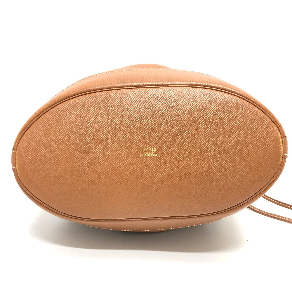 HERMES Shoulder Bag Epsom Brown Market GM