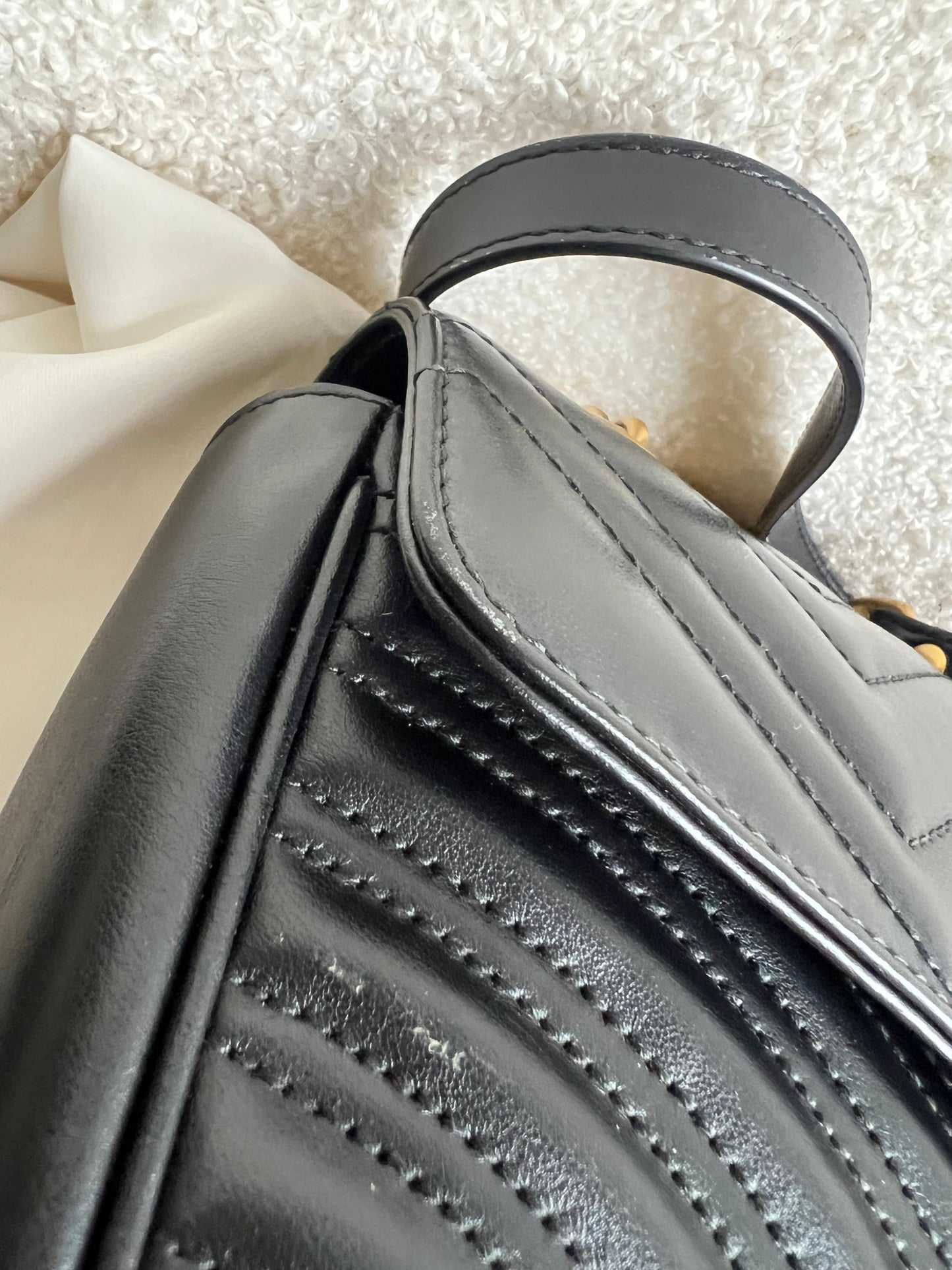 Gucci GG Black Marmont Small Shoulder Bag (RRP £2070)
