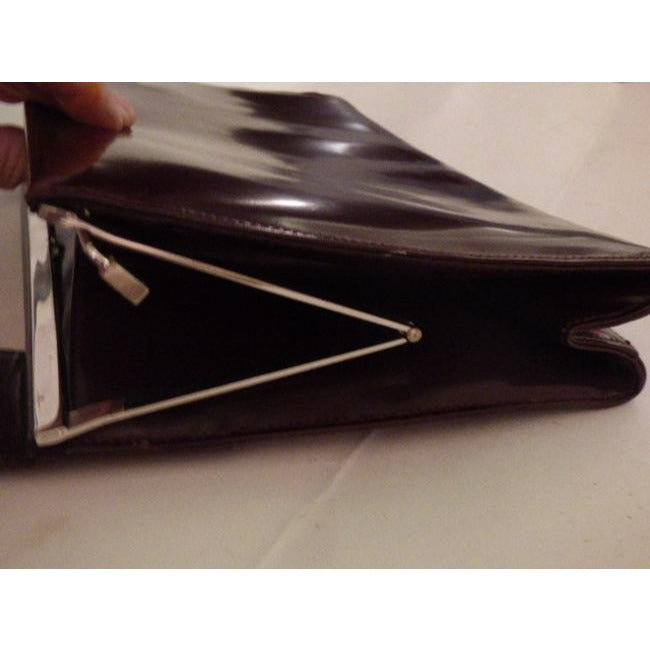 Gucci Vintage Glossy Brown Leather Shoulder Bag