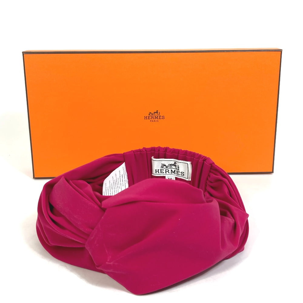 HERMES hair accessory Polyamide, Elastane pink 2022 model eugenia headband Women M Used