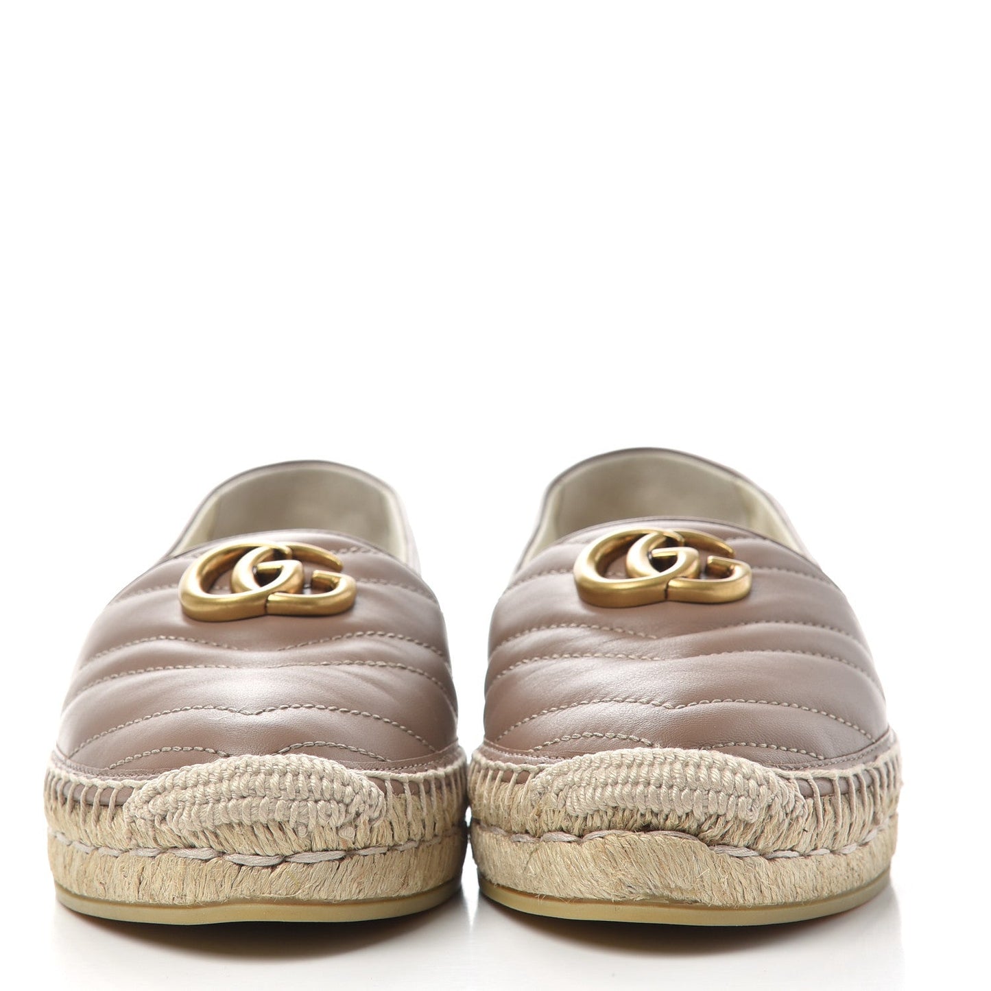 Gucci GG Marmont Matelassé Chevron Espadrilles in Rose Pink