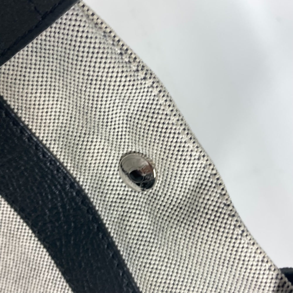 HERMES Tote Bag Toile H, Leather black Sac Arne MM