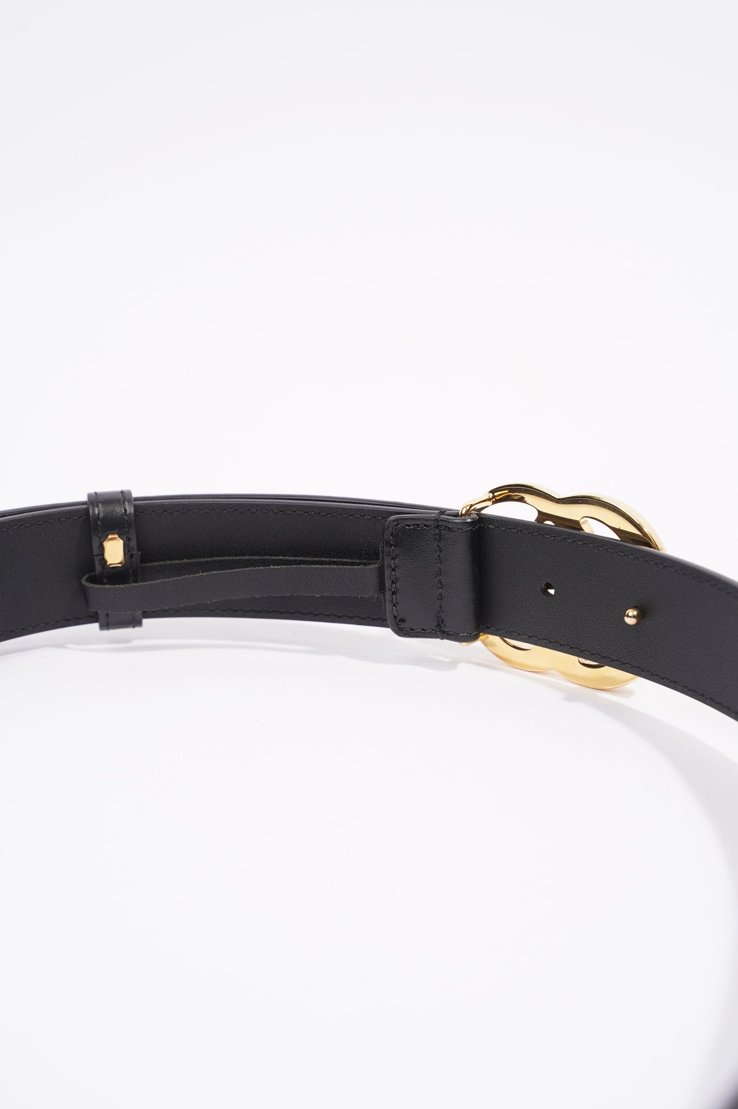 Gucci Womens Marmont Skinny Belt Black / Gold 85-34