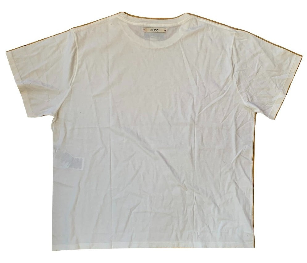 Gucci Vintage Distressed & Oversized Cotton Jersey in Optical White