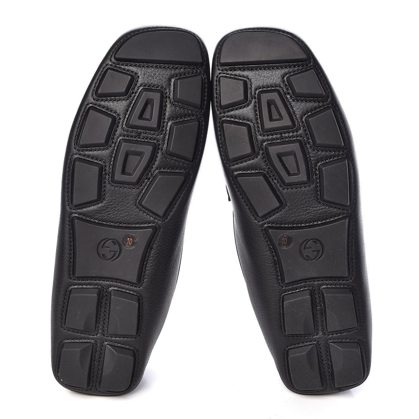 Gucci Calfskin Hebron Horse Bit Loafer Moccasins in Black