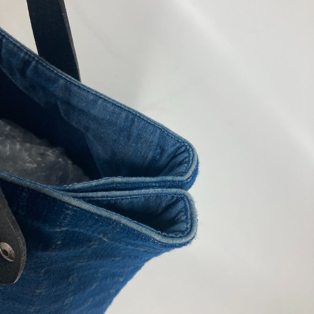 HERMES Tote Bag Canvas, Leather blue Amedaba Cava de Bosch Women Used