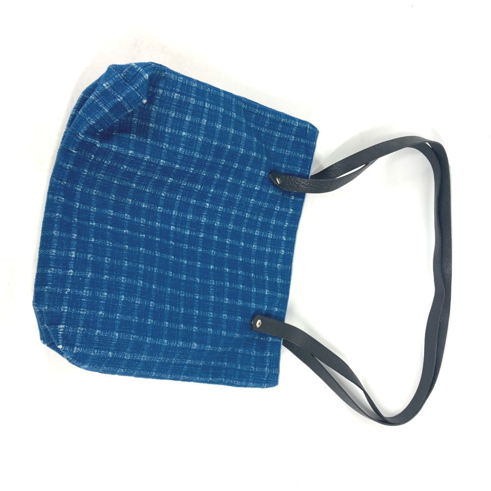 HERMES Tote Bag Canvas, Leather blue Amedaba Cava de Bosch Women Used