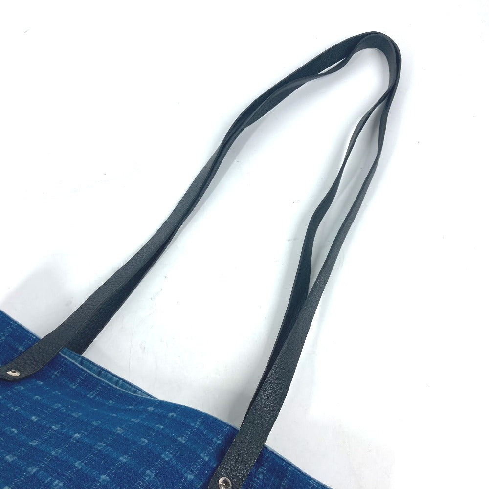 HERMES Tote Bag Canvas, Leather blue Amedaba Cava de Bosch Women Used