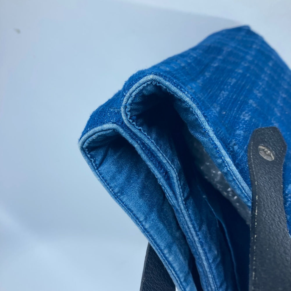 HERMES Tote Bag Canvas, Leather blue Amedaba Cava de Bosch Women Used