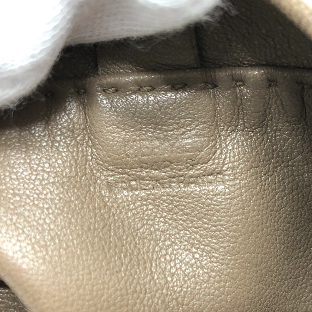 HERMES Shoulder Bag leather Brown Crude cell Women Used