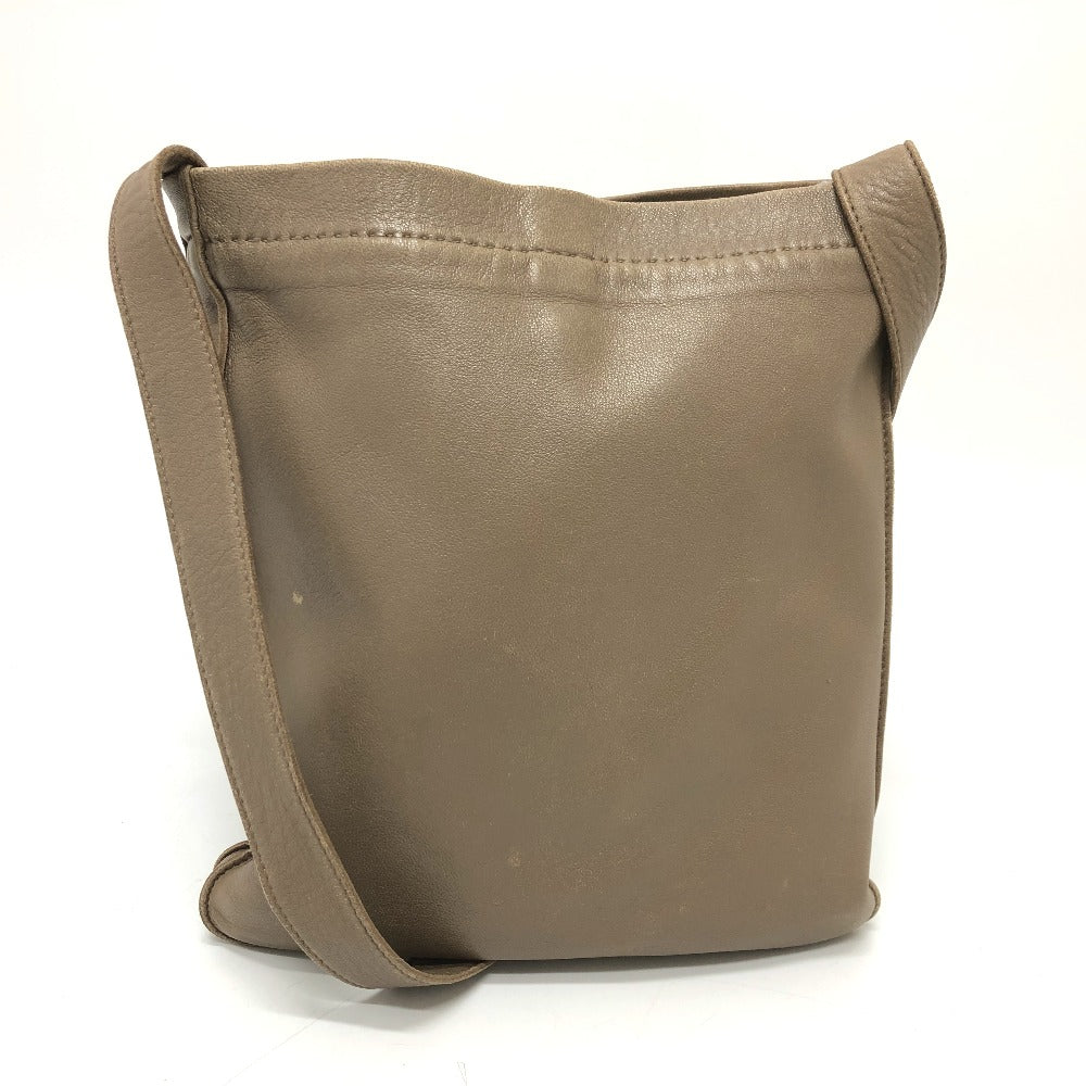 HERMES Shoulder Bag leather Brown Crude cell Women Used