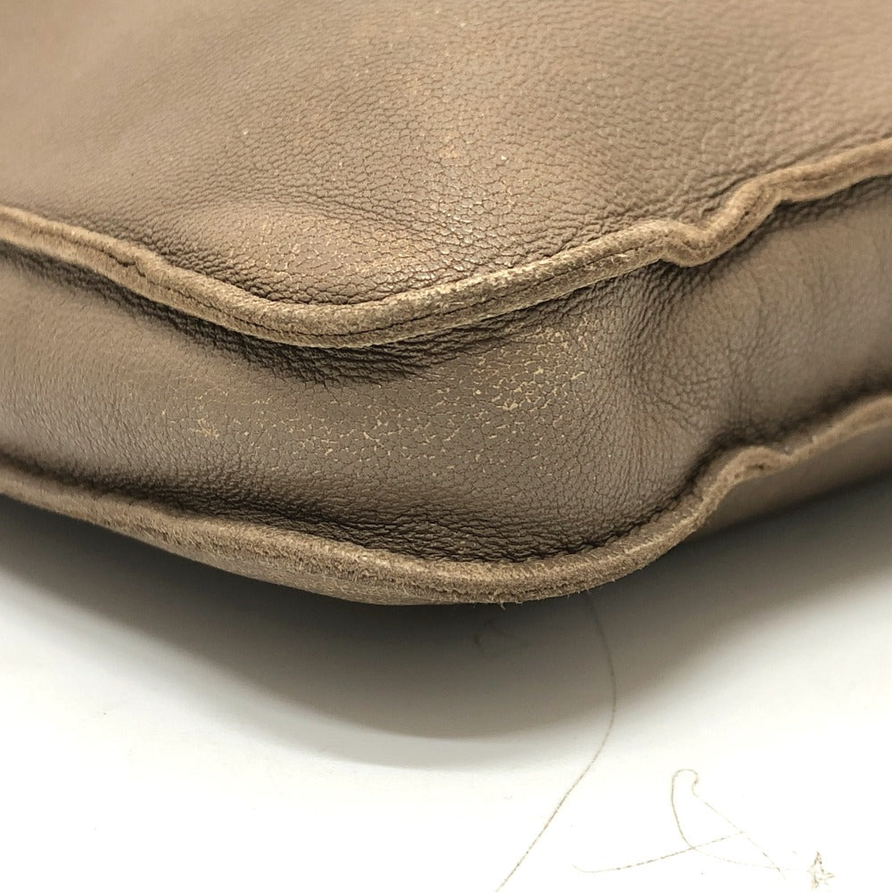 HERMES Shoulder Bag leather Brown Crude cell Women Used