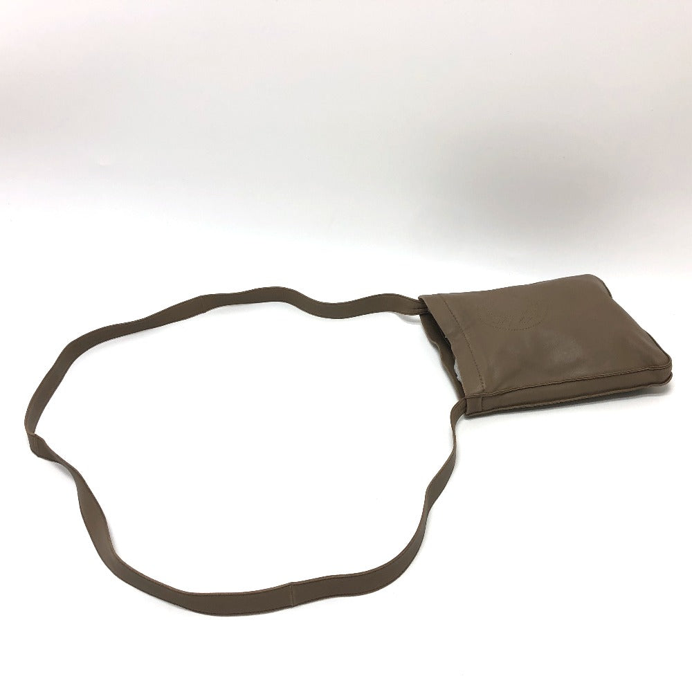 HERMES Shoulder Bag leather Brown Crude cell Women Used