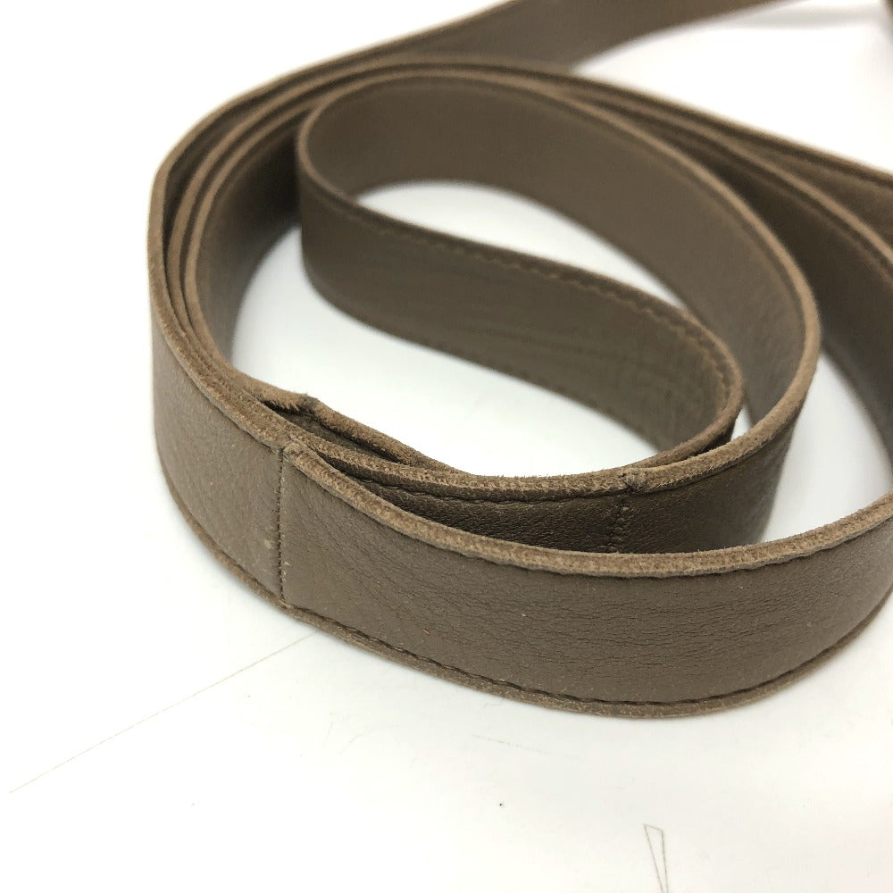 HERMES Shoulder Bag leather Brown Crude cell Women Used