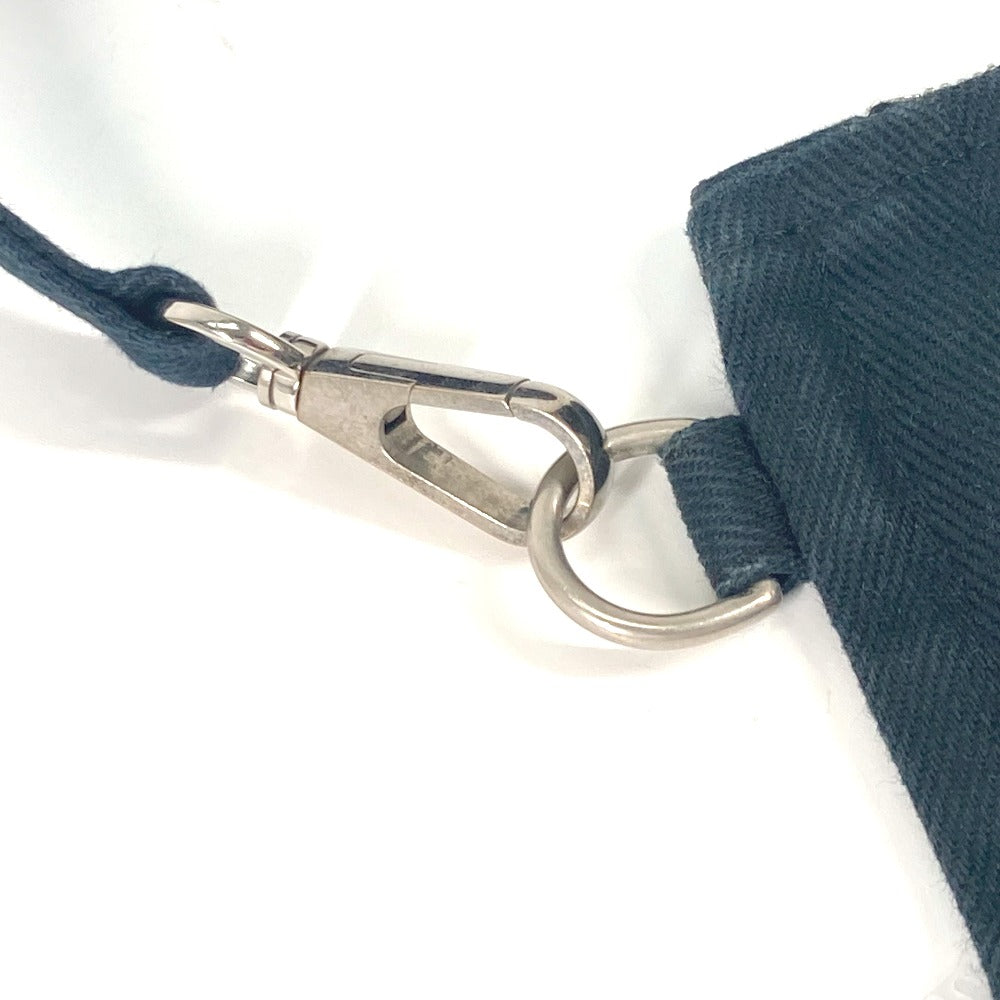 HERMES Tote Bag Canvas, Leather black handbag bag Valparaiso PM Long Women Used